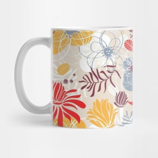 Flowers pattern face mask Mug